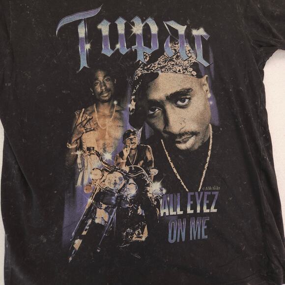 2Pac Tupac All Eyez on Me Rap Short Sleeve T Shirt Mens Size Medium M Black - Picture 4 of 9